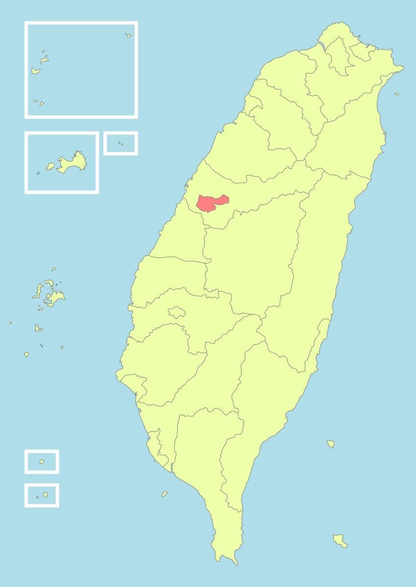 타이중의 지도 Taiwan