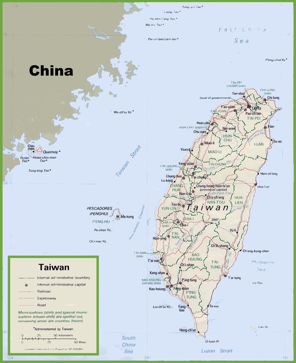 지도의 Taiwan