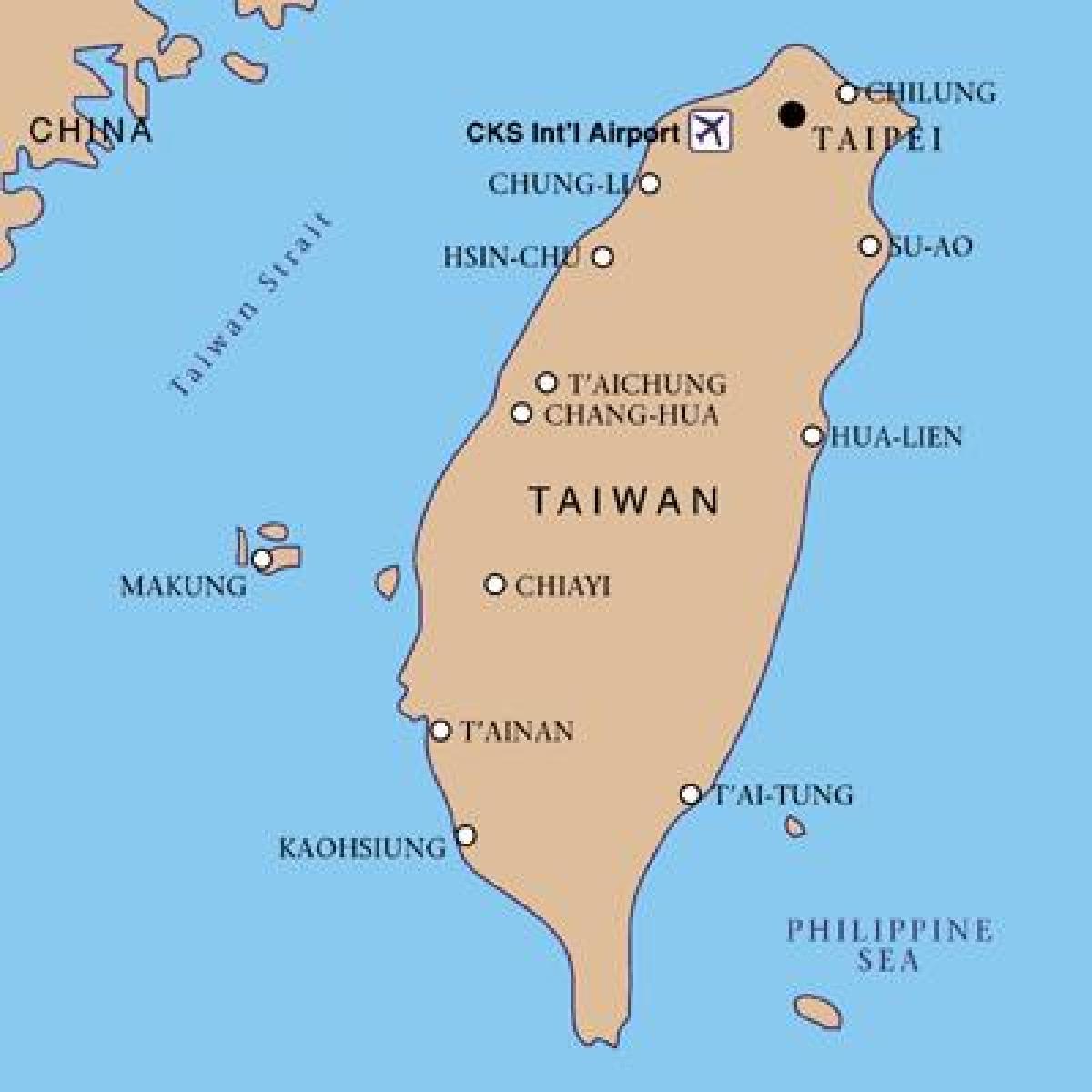 Taiwan 국제 공항 지도
