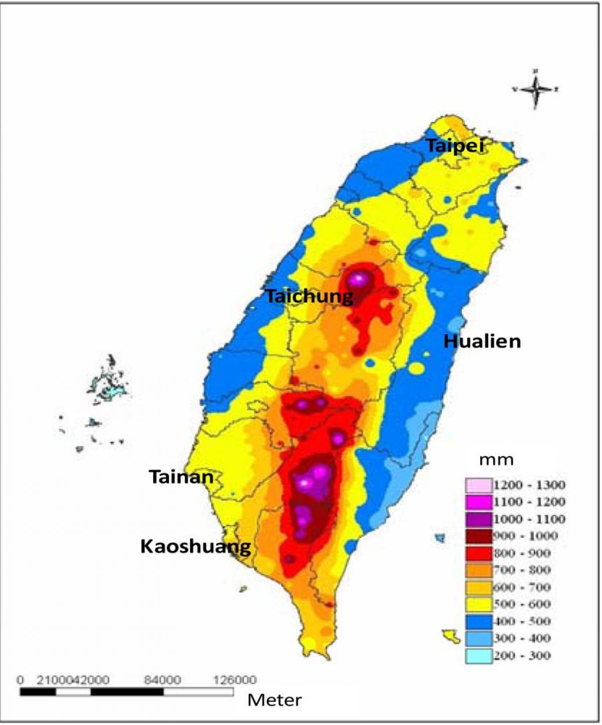지도 Taiwan 기후