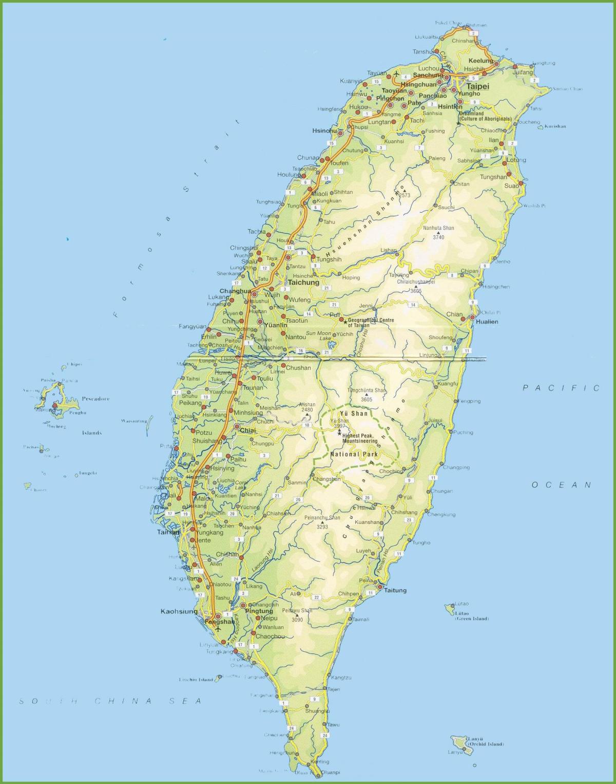 대만의 지도