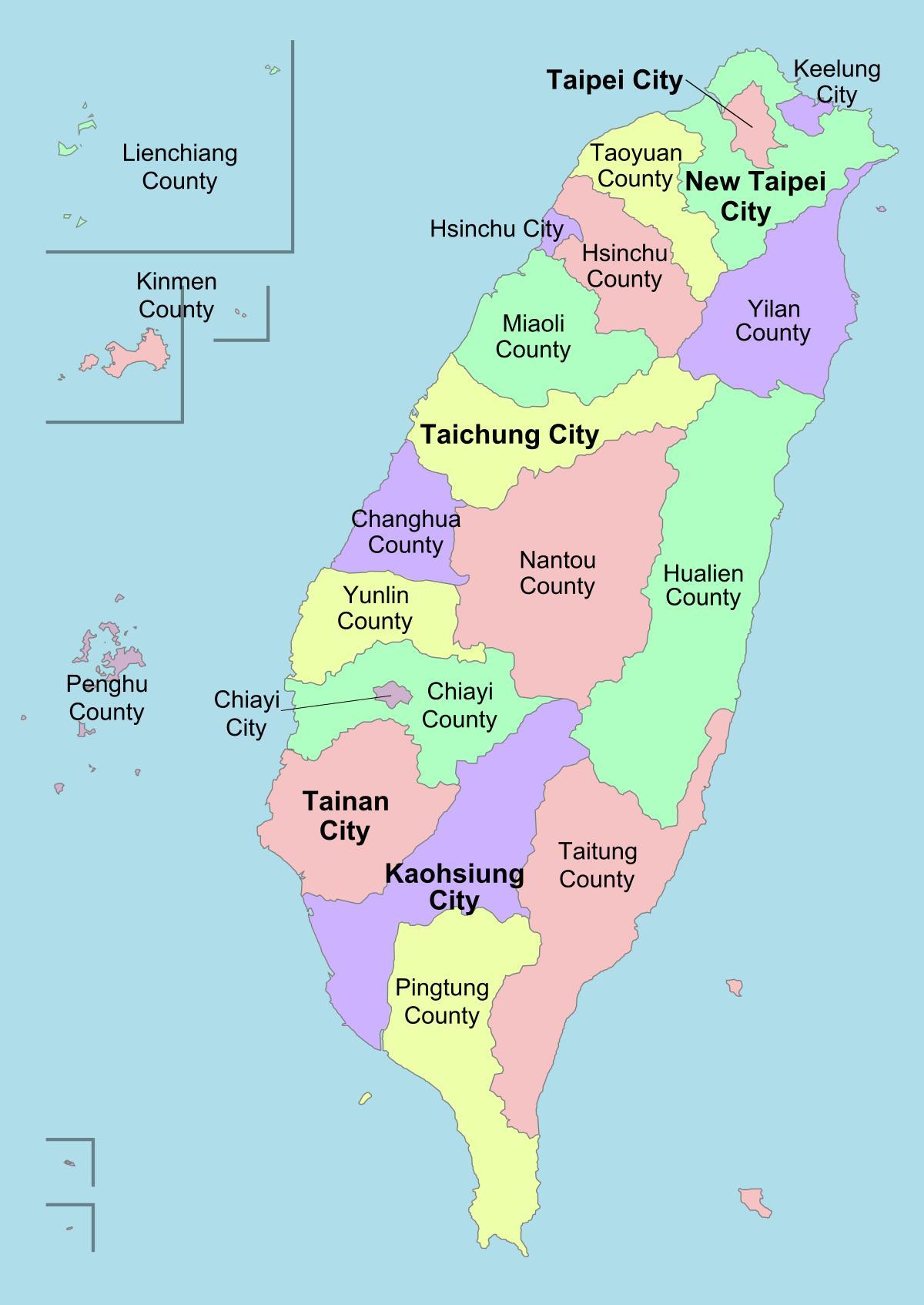 지도 Taiwan district 