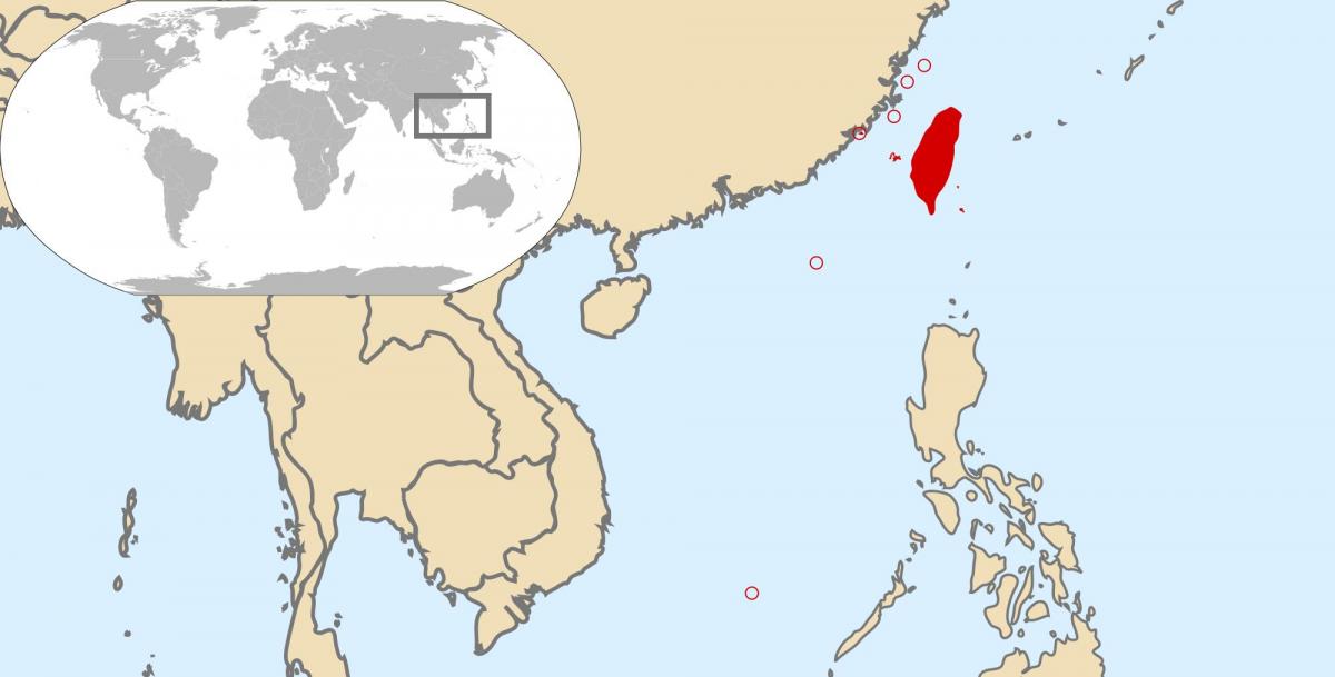 대만은 국가에서는 세계 지도