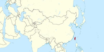 Taiwan 지도에서 아시아