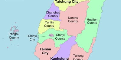 지도 Taiwan 카운티 