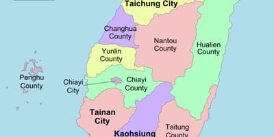 지도 Taiwan district 