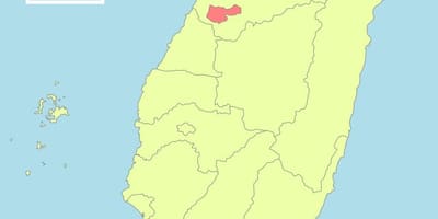 타이중의 지도 Taiwan