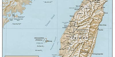 지도의 지형 Taiwan