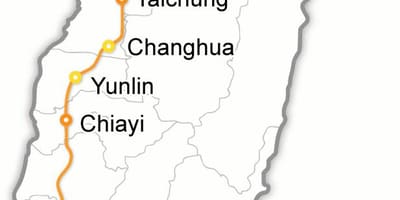 대만 bullet train 지도
